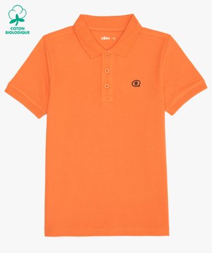 Polo garçon à manches courtes 100% coton biologique vue1 - GEMO C4G GARCON - GEMO