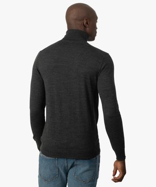 Pull homme à col roulé 100% laine mérinos vue3 - GEMO (HOMME) - GEMO
