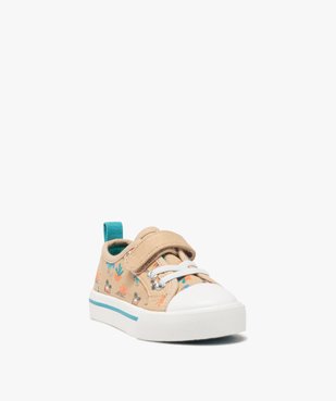 Baskets en toile imprimée avec scratch et lacets élastiques garçon vue3 - GEMO 4G GARCON - GEMO