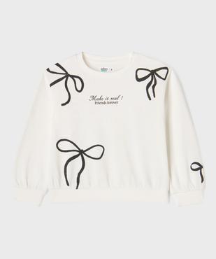 Sweat imprimé  intérieur molletonné fille vue1 - GEMO 4G FILLE - GEMO