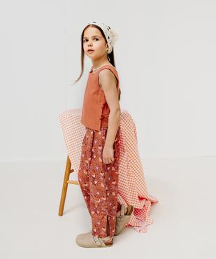 Pantalon fluide imprimé fille vue6 - GEMO 4G FILLE - GEMO