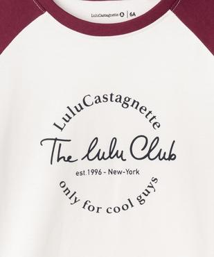 Tee-shirt manches longues raglan en jersey de coton imprimé garçon - LuluCastagnette vue2 - LULU CASTAGNETTE G4G D - GEMO