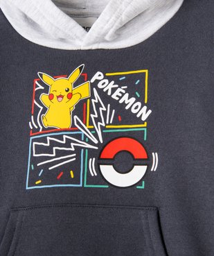 Sweat à capuche avec motif Pikachu garçon - Pokemon vue3 - POKEMON - GEMO