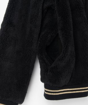 Sweat fille zippé en maille peluche vue3 - GEMO (ENFANT) - GEMO