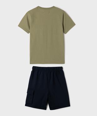 Pyjashort bicolore avec inscription garçon - Camps United vue3 - CAMPS - GEMO
