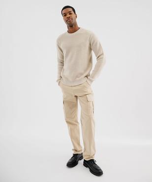 Pull en maille fantaisie à col rond homme vue6 - GEMO (HOMME) - GEMO