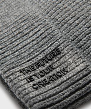 Bonnet en maille avec revers garçon vue2 - GEMO (JUNIOR) - GEMO