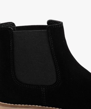 Boots fille unies style Chelsea en suédine vue6 - GEMO (ENFANT) - GEMO