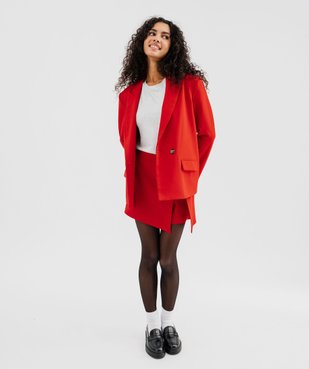 Tee-shirt manches courtes en maille côtelée métallisée femme vue4 - GEMO(FEMME PAP) - GEMO