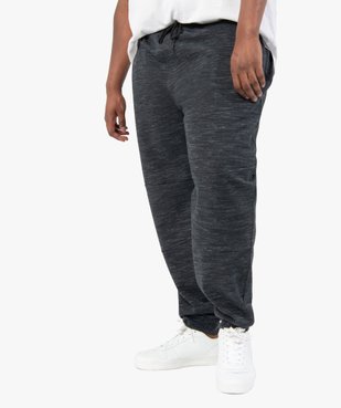 Pantalon homme grande taille en maille chinée à poches zippées vue1 - GEMO (G TAILLE) - GEMO