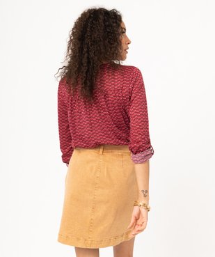 Tee-shirt à manches longues imprimé en polyester recyclé femme vue3 - GEMO 4G FEMME - GEMO