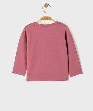 Tee-shirt manches longues imprimé bébé fille vue3 - GEMO 4G BEBE - GEMO