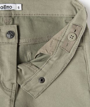 Pantalon fille coupe Slim uni vue2 - GEMO 4G FILLE - GEMO