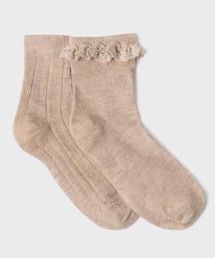Chaussettes en coton biologique fille (lot de 2) vue1 - GEMO (ENFANT) - GEMO