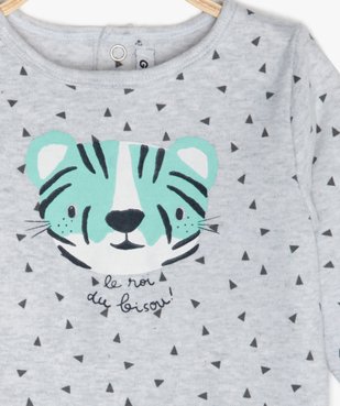 Pyjama bébé en jersey à motif tigre vue2 - GEMO(BB COUCHE) - GEMO