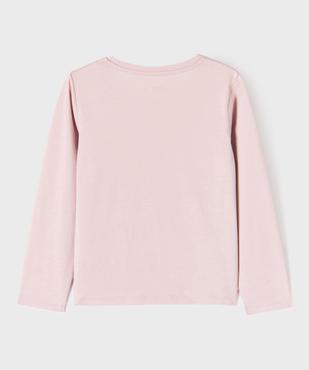 Tee-shirt manches longues en coton imprimé fille vue3 - GEMO 4G FILLE - GEMO