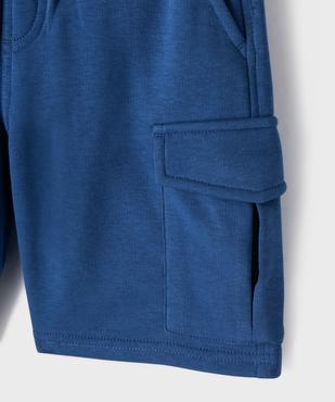 Bermuda cargo en French Terry garçon vue2 - GEMO 4G GARCON - GEMO