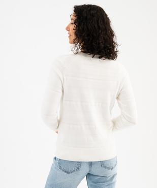 Pull col rond en maille fine femme  vue3 - GEMO 4G FEMME - GEMO