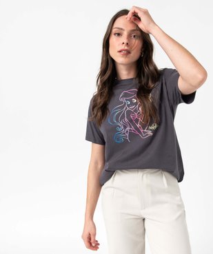 Tee-shirt femme avec motif Ariel multicolore - Disney vue1 - DISNEY - GEMO