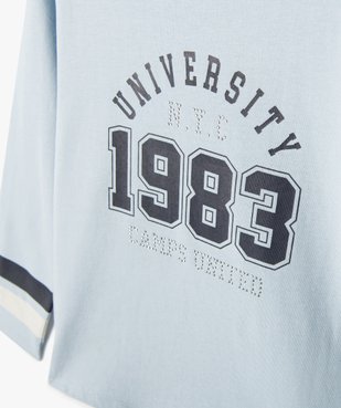 Tee-shirt fille à manches longues avec inscription – Camps United vue2 - CAMPS UNITED - GEMO