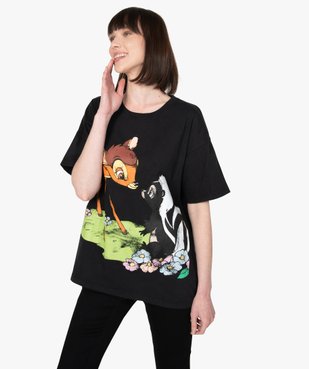 Tee-shirt femme à manches courtes avec motif Bambi - Disney vue1 - DISNEY DTR - GEMO