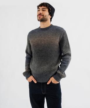 Pull en maille côtelée tie-and-dye homme vue2 - GEMO (HOMME) - GEMO