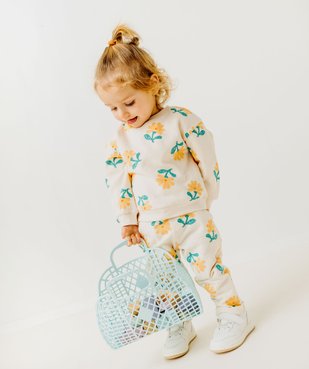 Pantalon en maille avec taille élastique et revers bébé fille vue4 - GEMO 4G BEBE - GEMO