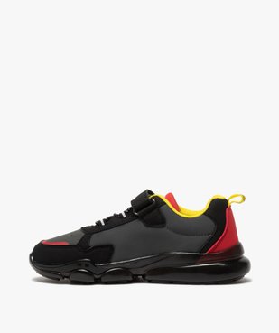 Baskets garçon colorées à semelle translucide et scratch vue3 - Nikesneakers (ENFANT) - Nikesneakers