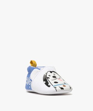 Chaussons de naissance bébé garçon imprimés chien vue2 - GEMO C4G BEBE - GEMO
