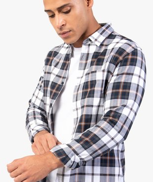 Chemise homme à carreaux coupe slim vue2 - GEMO (HOMME) - GEMO