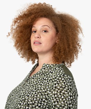 Tee-shirt femme imprimé col V et dos dentelle vue2 - GEMO C4G GT - GEMO