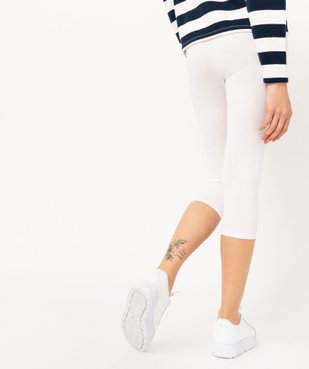 Legging court en coton stretch femme vue3 - GEMO 4G FEMME - GEMO