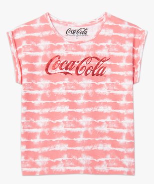Tee-shirt femme à manches courtes avec inscription – Coca Cola vue4 - COCA COLA - GEMO