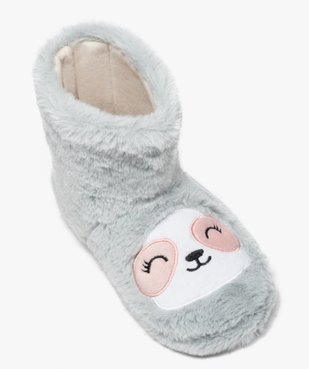 Chaussons fille boots brodés bébé phoque vue5 - GEMO C4G FILLE - GEMO