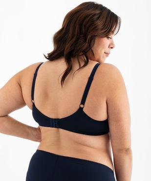Soutien-gorge emboitant en microfibre et dentelle femme grande taille vue3 - GEMO(HOMWR FEM) - GEMO