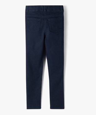 Pantalon skinny uni à taille élastiquée fille vue3 - GEMO 4G FILLE - GEMO