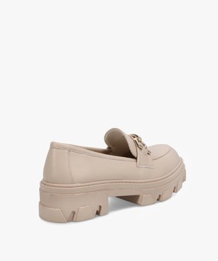 Mocassins femme unis à semelle plateforme crantée vue5 - GEMO (CASUAL) - GEMO