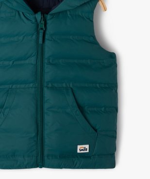 Blouson sans manches réversible à capuche bébé garçon vue5 - GEMO 4G BEBE - GEMO
