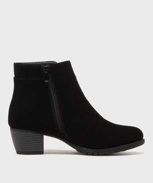 Boots confort fourrés à talon et zip femme vue1 - G'FLEX - GEMO