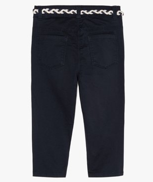 Pantacourt fille en toile avec ceinture tressée vue3 - GEMO (ENFANT) - GEMO