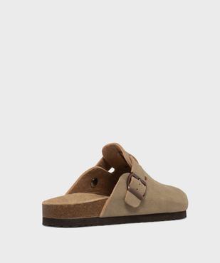 Sabots en suédine à semelle intérieure cuir anatomique femme - Follow Me vue4 - FOLLOW ME - GEMO