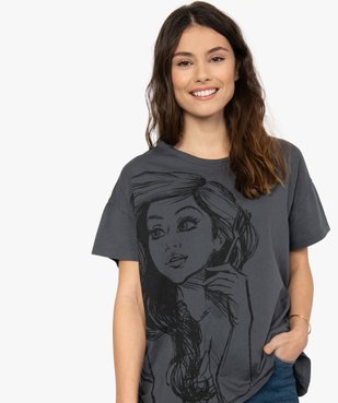 Tee-shirt femme avec motif femme - Disney vue2 - DISNEY DTR - GEMO