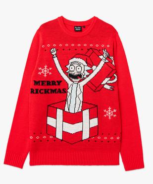 Pull de Noël avec motif homme - Rick and Morty vue4 - RICK ET MORTY - GEMO