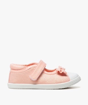 Tennis bébé fille en toile façon babies à scratch vue1 - GEMO(BEBE DEBT) - GEMO