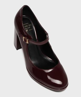 Escarpins vernis à brides avec talon bloc femme - Follow Me vue6 - FOLLOW ME - GEMO