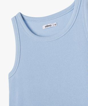 Robe tee-shirt en maille côtelée fille vue2 - PREMIER PRIX BY GEMO - GEMO
