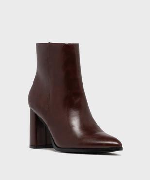 Boots à talon haut et bout pointu unies femme vue3 - FOLLOW ME - GEMO