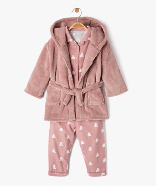 Ensemble pyjama et robe de chambre bébé fille- LuluCastagnette vue1 - LULUCASTAGNETTE - GEMO