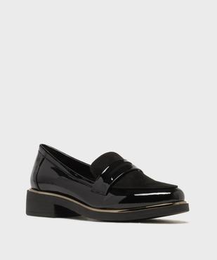 Mocassins vernis à plateau en suédine et bout amande femme - Valentina Baldano vue2 - VALENTINA BALDA - GEMO