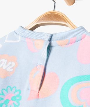 Sweat à manches bouffantes avec motifs colorés bébé fille vue3 - GEMO 4G BEBE - GEMO